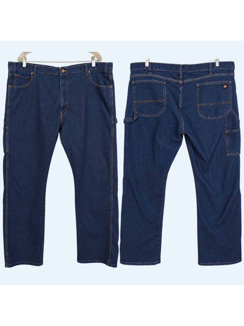 Dickies Flex Jeans Mens 40x32 Relaxed Carpenter Straight Blue Stretch Workwear